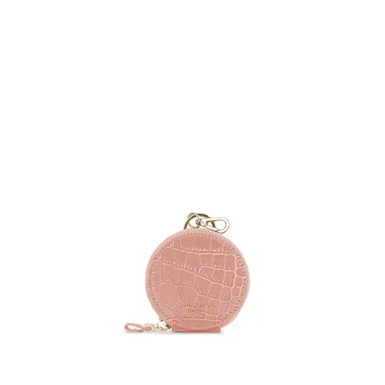 TB Coin Case Croco - Nude Pink