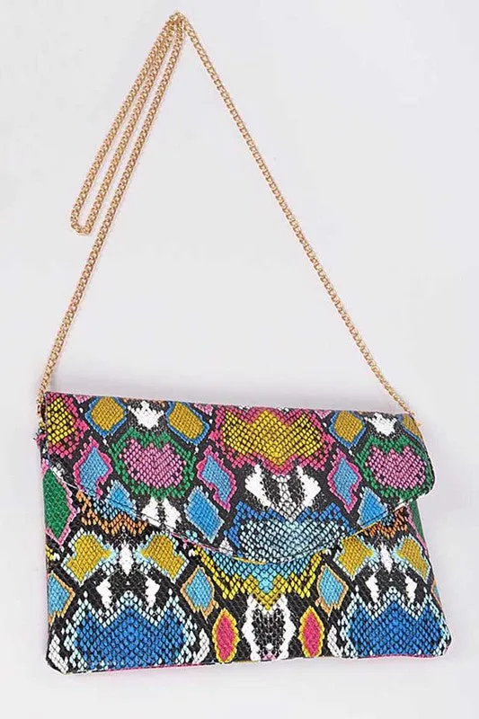 TEEK - Multi Color Python Printed Convertible Envelope