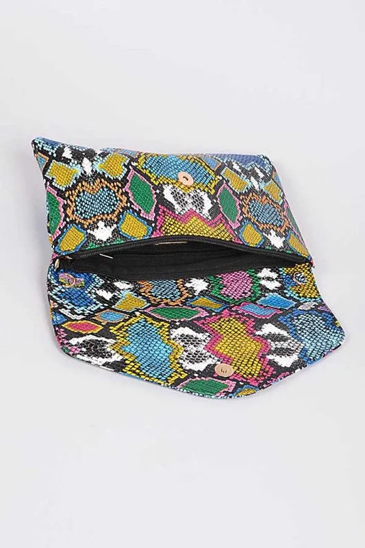 TEEK - Multi Color Python Printed Convertible Envelope