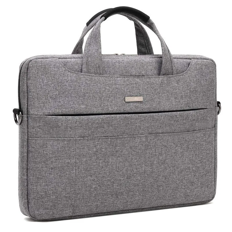 THE CLOWNFISH Laptop Messenger Bag - Water Resistant, Adjustable Strap | 15.6 Inches | Grey