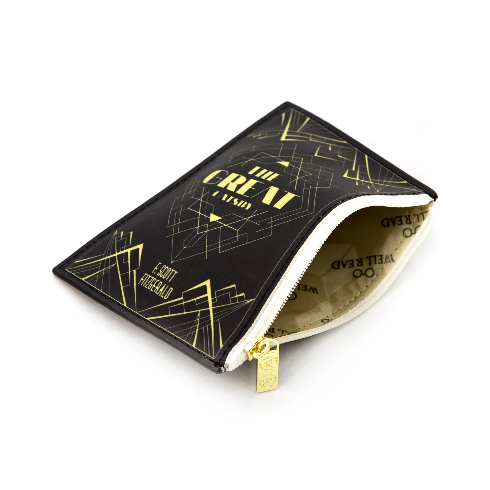 The Great Gatsby Art Deco Black Book Coin Purse Wallet