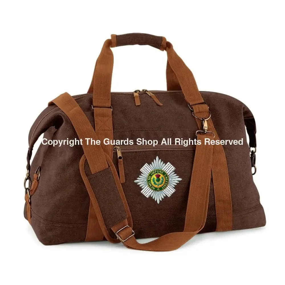 The Scots Guards Vintage Canvas Satchel