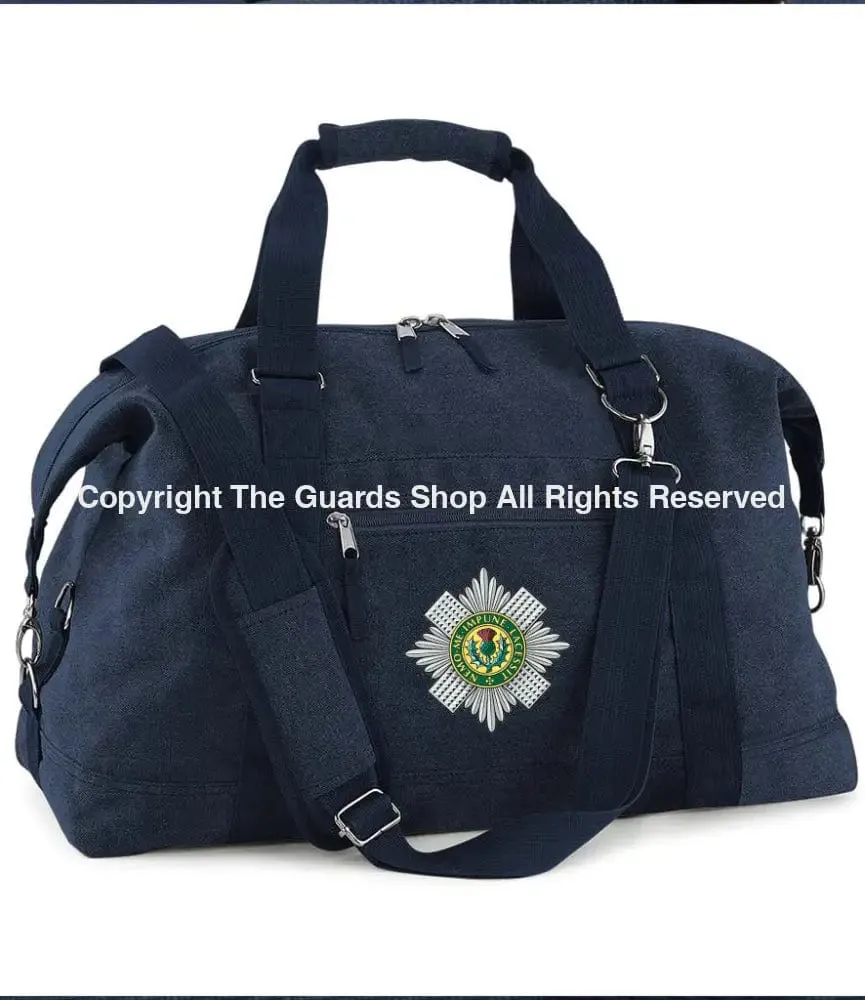 The Scots Guards Vintage Canvas Satchel