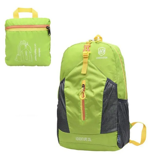 The waterproof nylon folding backpack Mountaineering