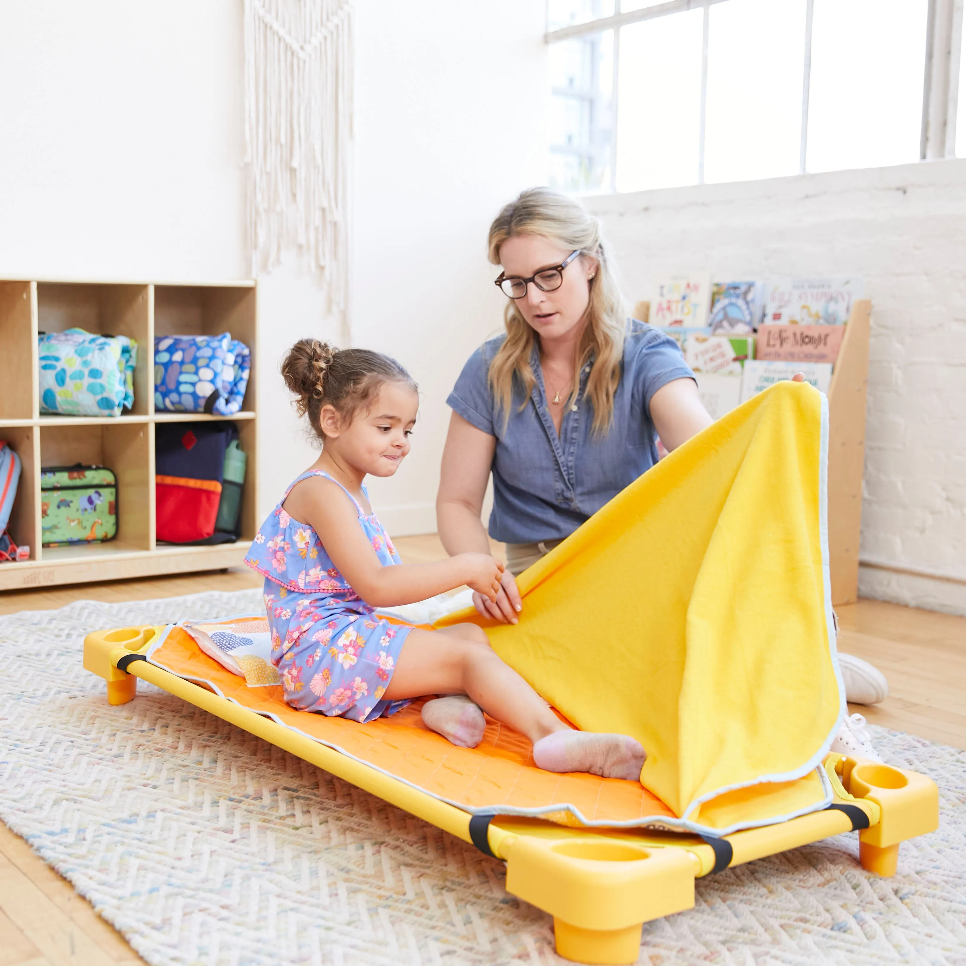 Toddler Nap Mat Companion - Portable All-in-One Preschool/Daycare Nap Bundle