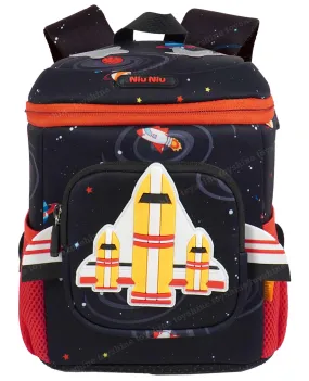 Toyshine 10" Space Shuttle Backpack for Kids Girls Boys Cute Toddler Backpack Preschool Nursery Travel Bag - Royal Blue