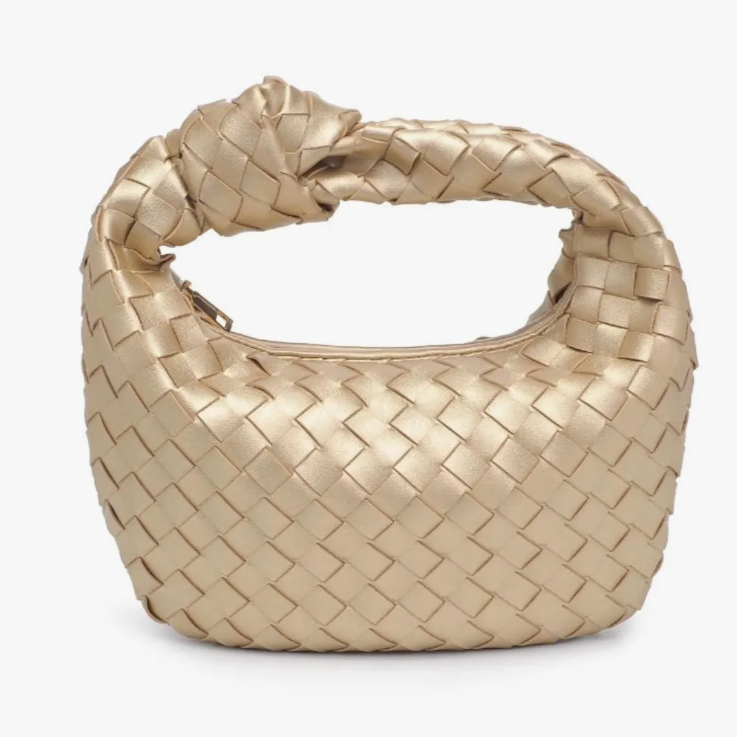 Tracy Woven Knot Strap Clutch