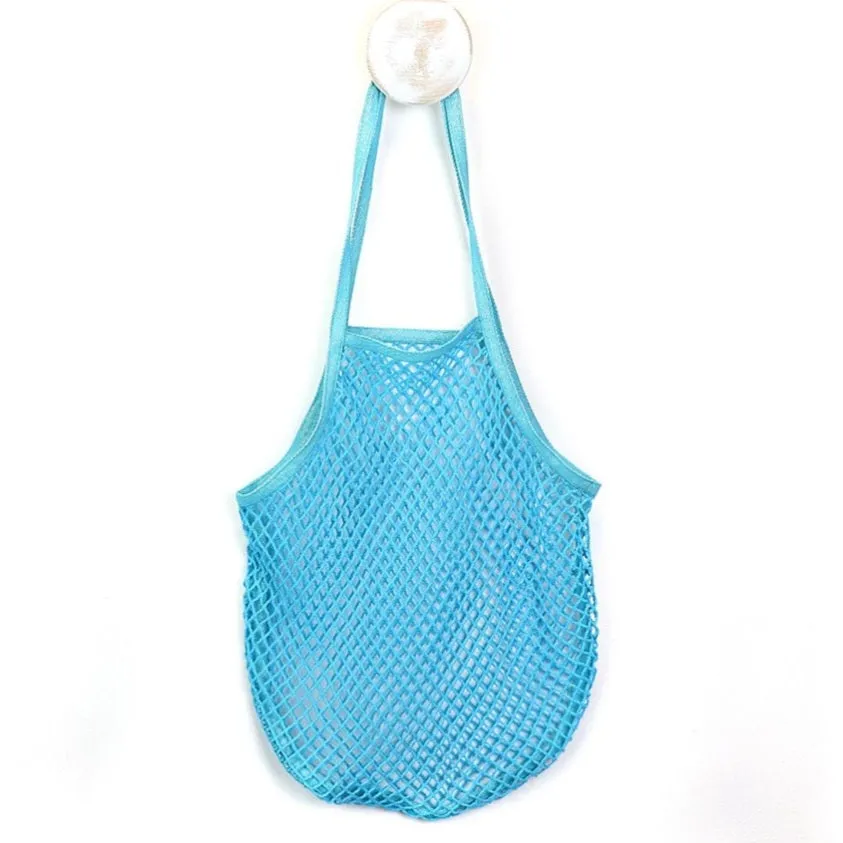 Turquoise String Shopping Bag