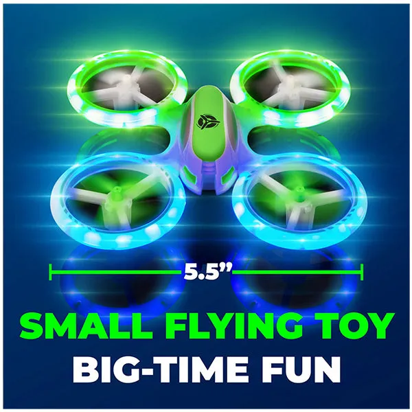 UFO 3000 - Speed LED Mini Stunt Drone for Beginners, Remote Control, 4 Channels - Ages 14 