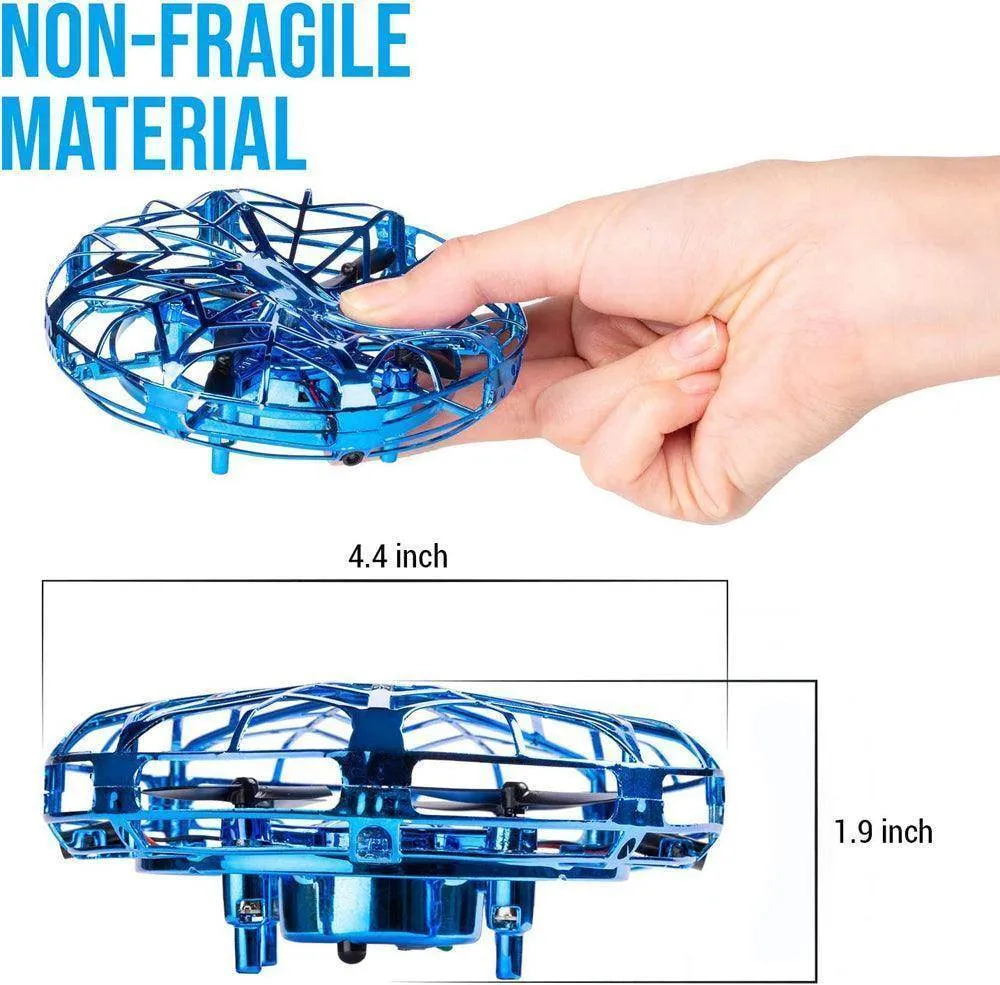 UFO Drone - Hand Controlled Auto-Avoiding Obstacles LED Lights Mini Drone Flying Toy Gift for Kids