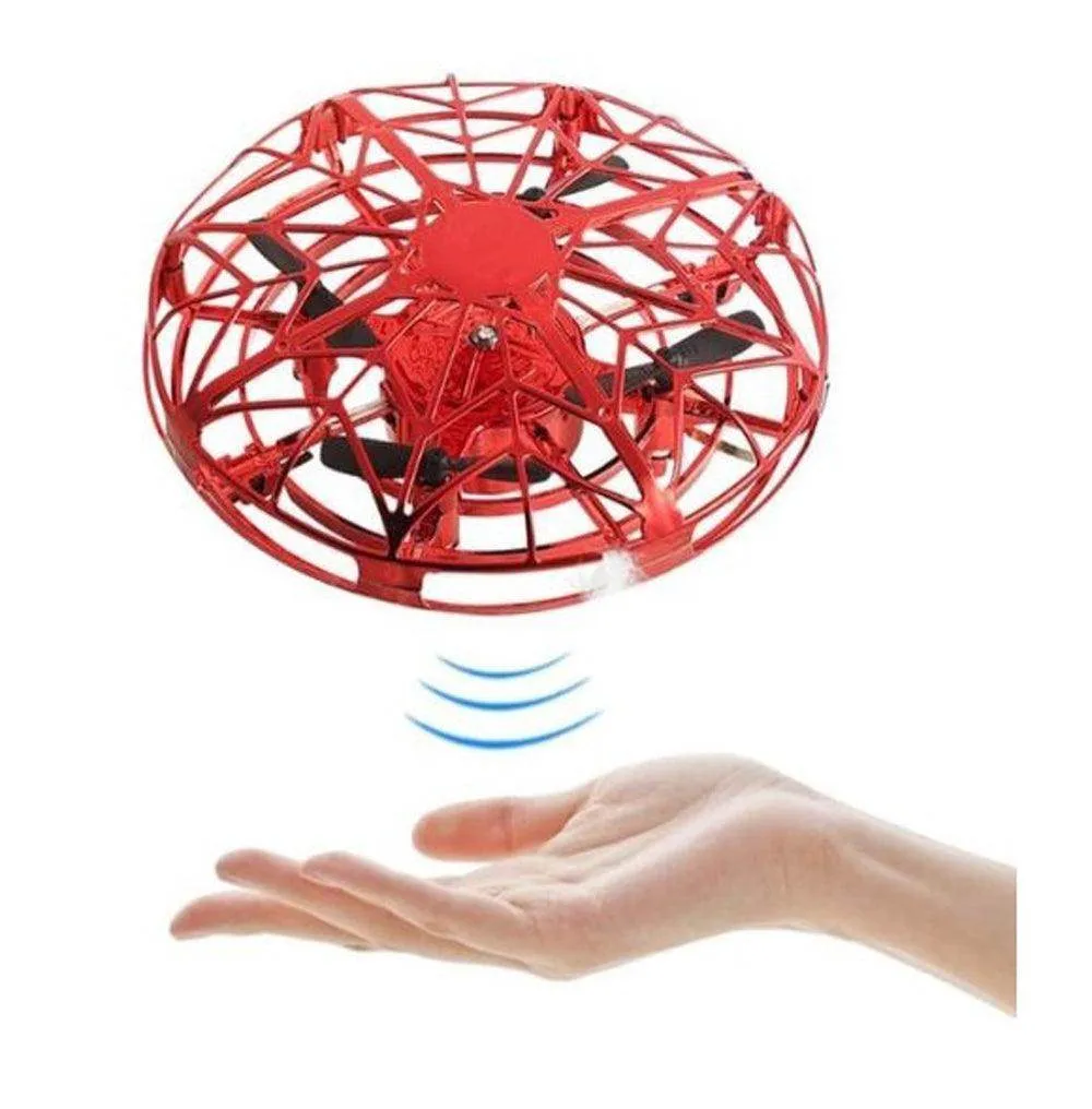 UFO Drone - Hand Controlled Auto-Avoiding Obstacles LED Lights Mini Drone Flying Toy Gift for Kids