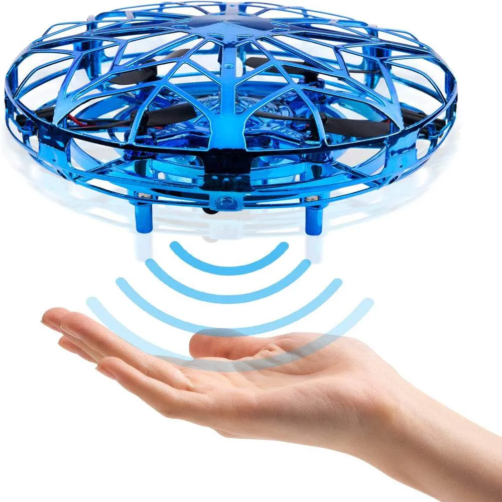 UFO Drone - Hand Controlled Auto-Avoiding Obstacles LED Lights Mini Drone Flying Toy Gift for Kids