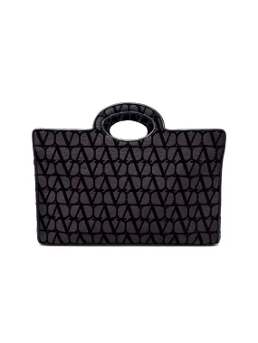 Valentino Chocolate/Black 'Le Troisieme' Shopping Bag