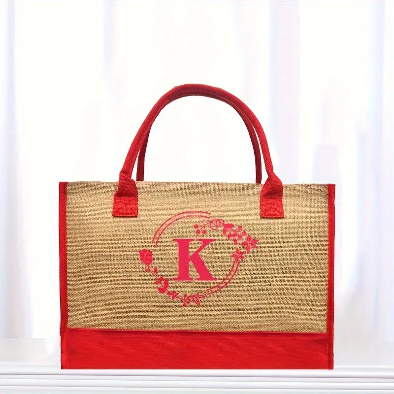 Versatile Letter Print Tote Chic Handbag for Shopping  Gifting