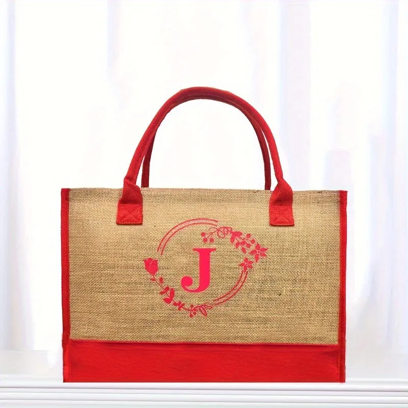 Versatile Letter Print Tote Chic Handbag for Shopping  Gifting