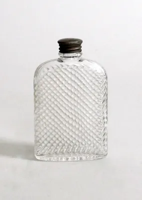 Vintage 1920s Glass Ladies Purse Size Flask