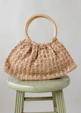 Vintage 1960s Ritter Woven Straw Purse