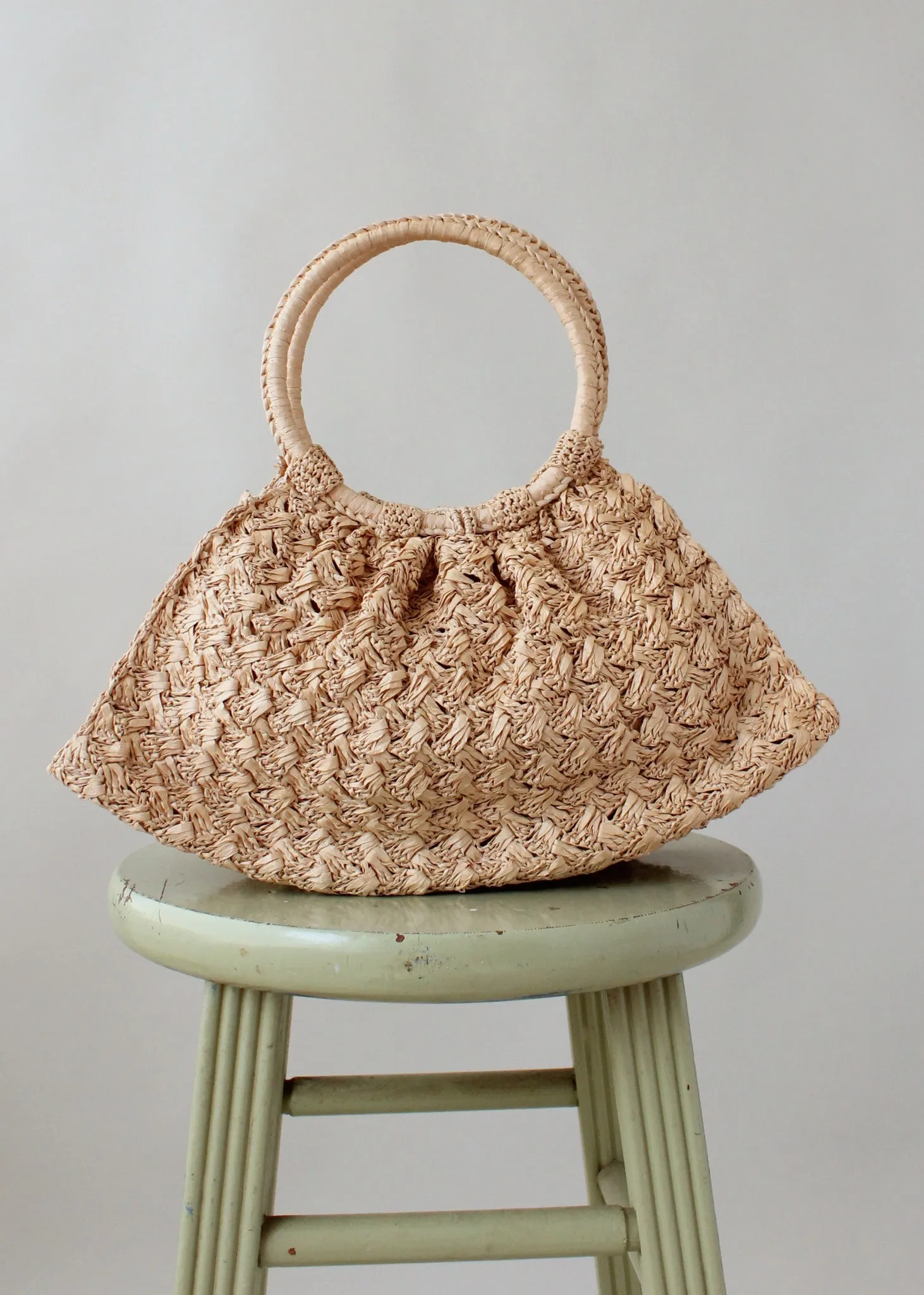 Vintage 1960s Ritter Woven Straw Purse