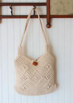 Vintage 1970s Macrame Purse