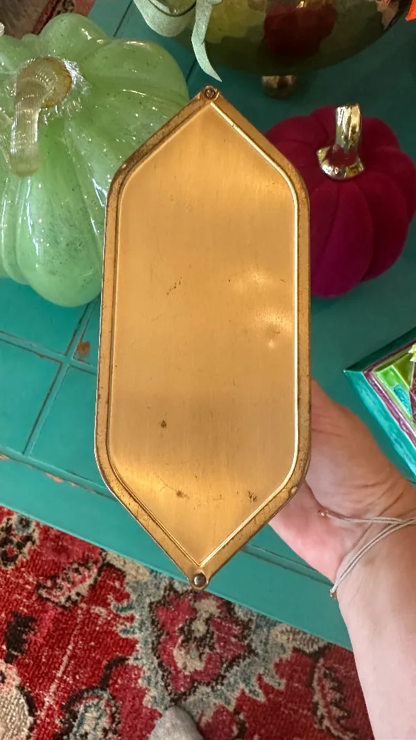 Vintage Lucite Purse - Gold Iridescent