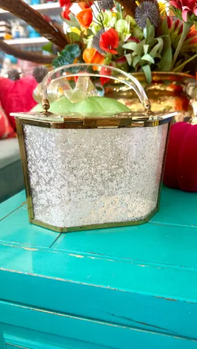 Vintage Lucite Purse - Gold Iridescent