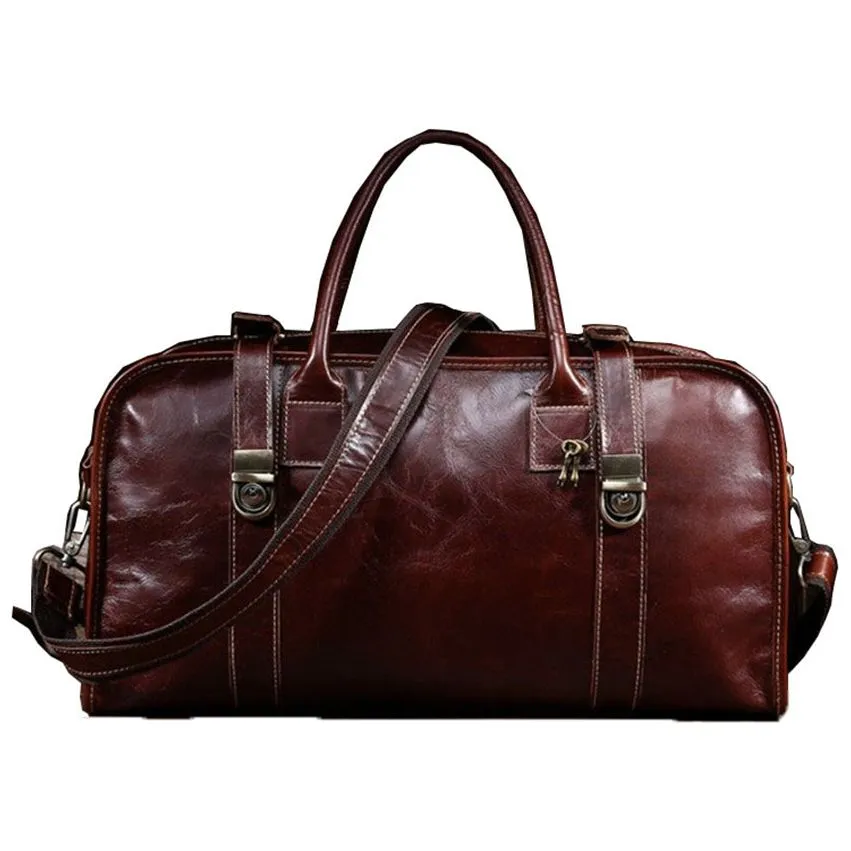 Vintage Luxe Leather Travel Bag