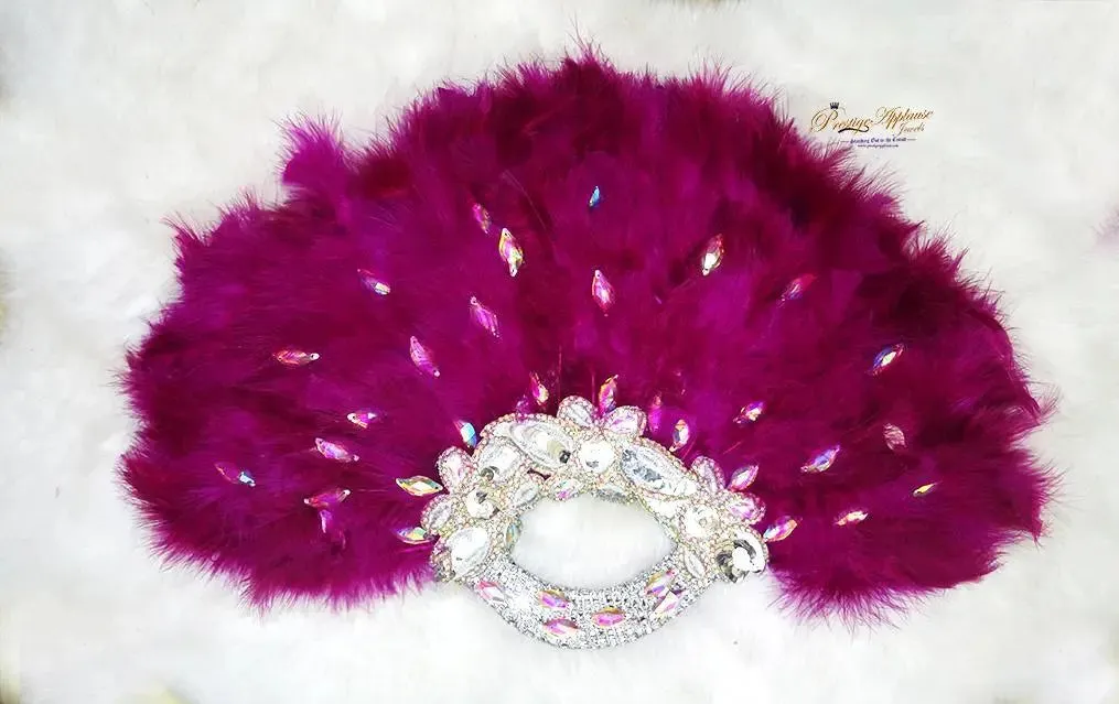 Violet Feather Bridal wedding African Traditional engagement Handfan