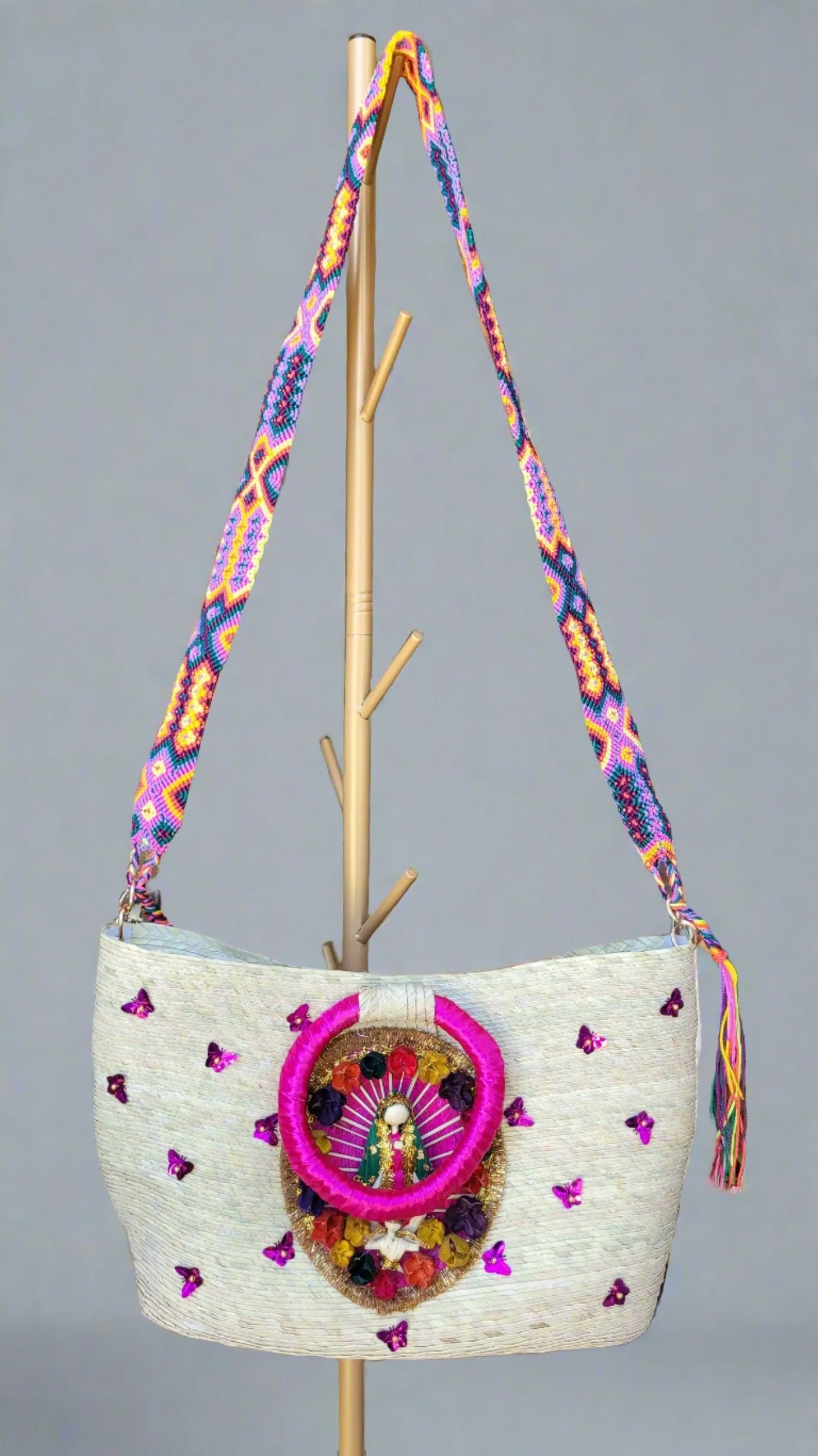 Virgen of Guadalupe palm purse