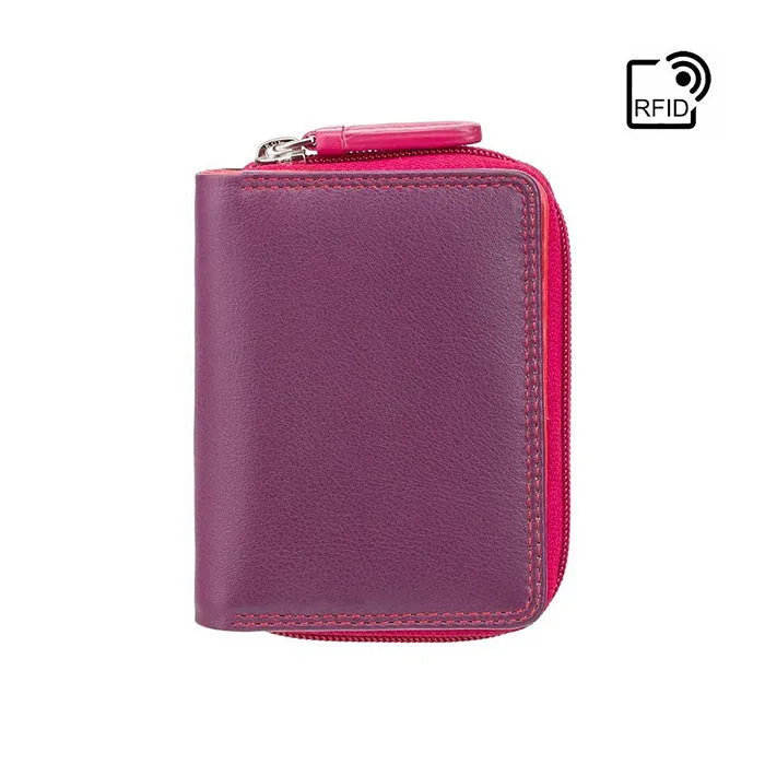 Visconti Hawaii Small Cash & Coin Purse - Plum Multi