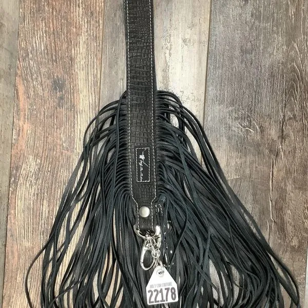 Western Mini Leather Fringe Strap 48" #22178