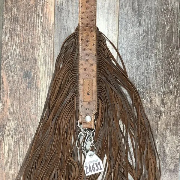 Western Mini Leather Fringe Strap 48" #24631