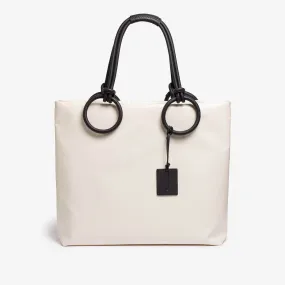 White pvc Nicole shopping bag