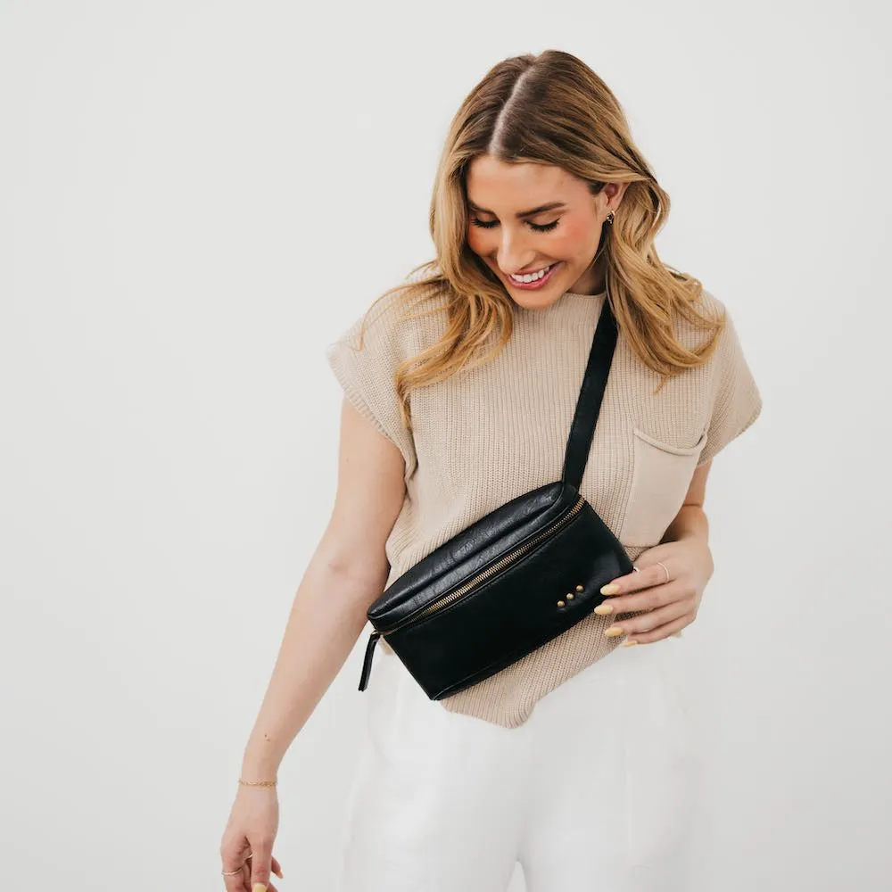 Whitley Waist Crossbody Bag in Black