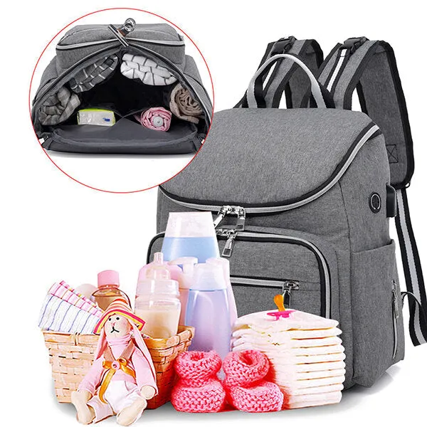 Women Large Capacity Diaper Bag Mommy Handbag Shoulder Backpack