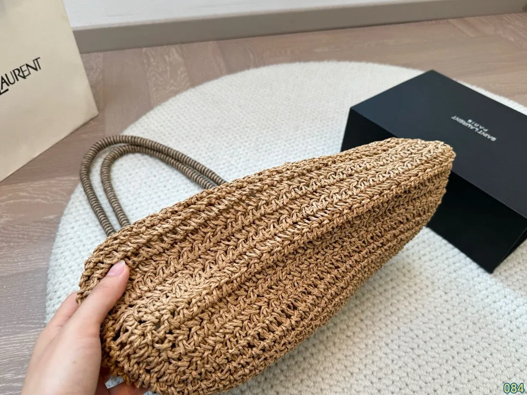 YSK342 Hobo Bag in Raffia / 11.8x11.8inch