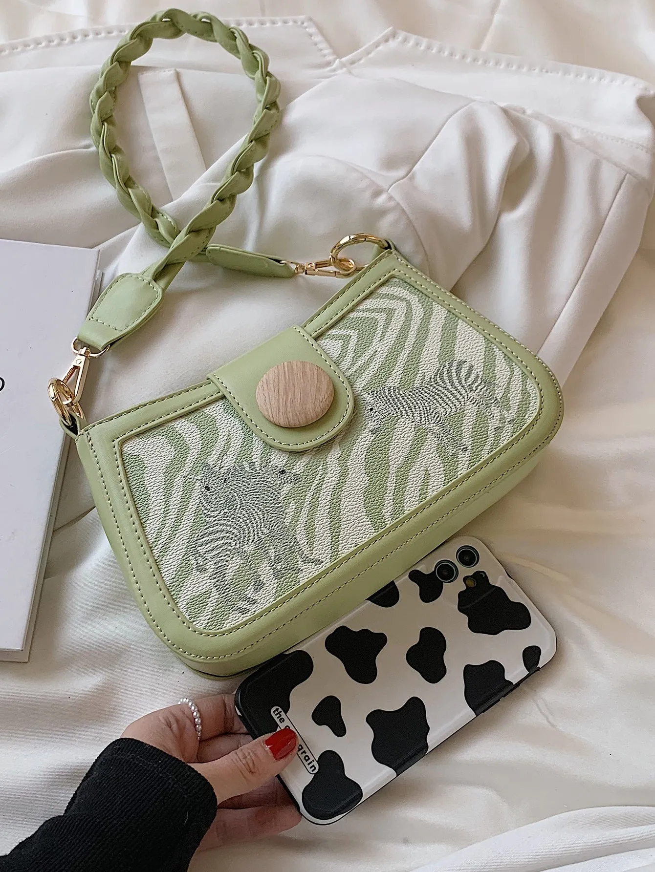 Zebra Print Shoulder Bag