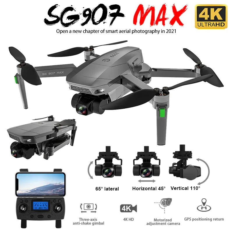 ZLL SG907 MAX 4K Drone HD Camera 3-Axis Gimbal GPS 5G WIFI Brushless Professional Quadcopter